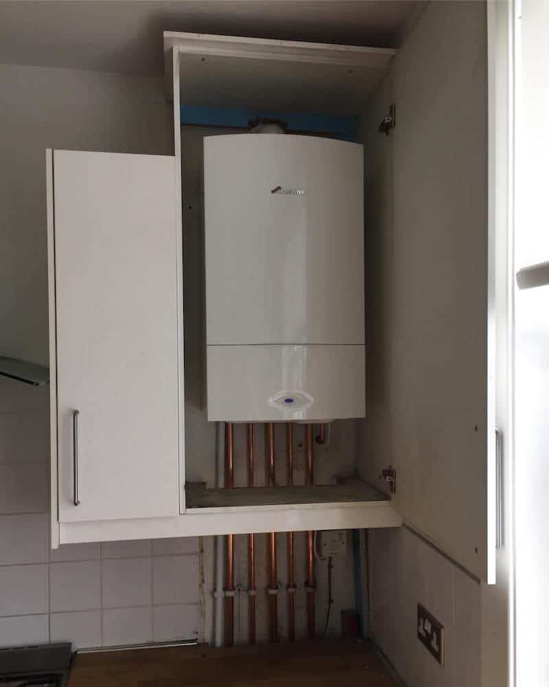 boiler installed in kitchen
